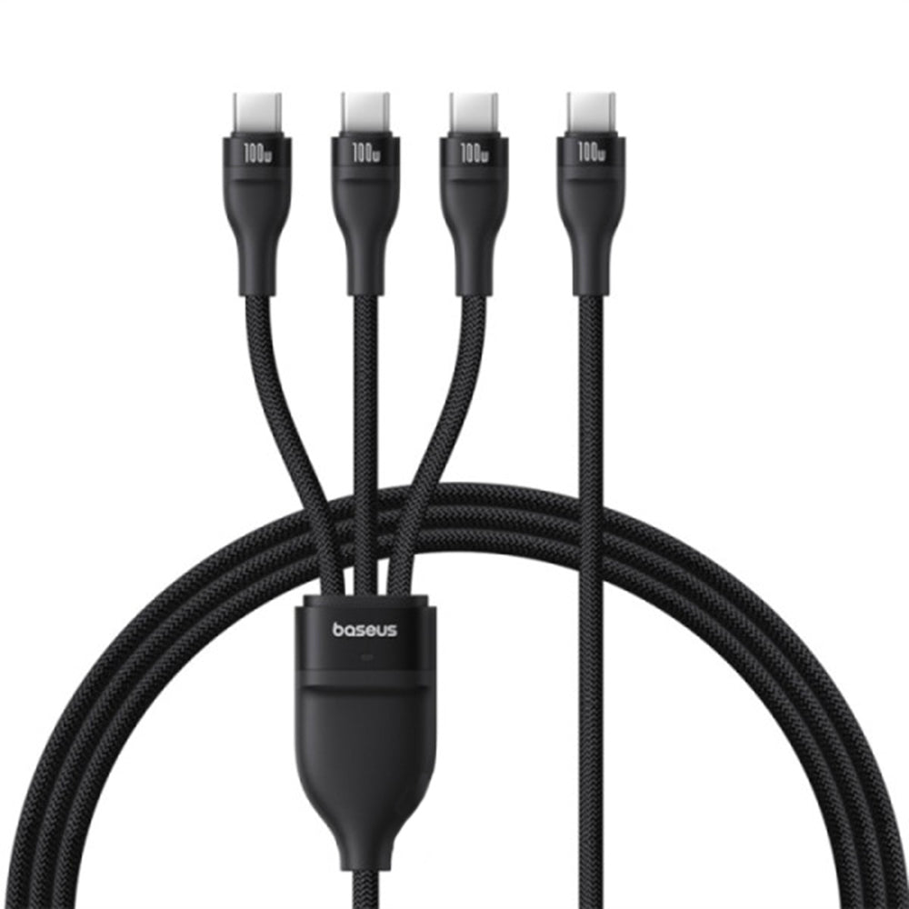 Cavo di Ricarica USB-C - 3 x USB-C Baseus Flash Series III 3in1, 100W, 1.5m, Nero P10377503111-00