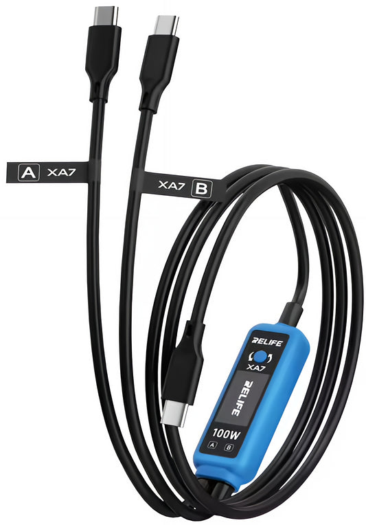 Cavo di Ricarica USB-C - 2 x USB-C Relife XA7 Display, 100W, 1,33m, Nero