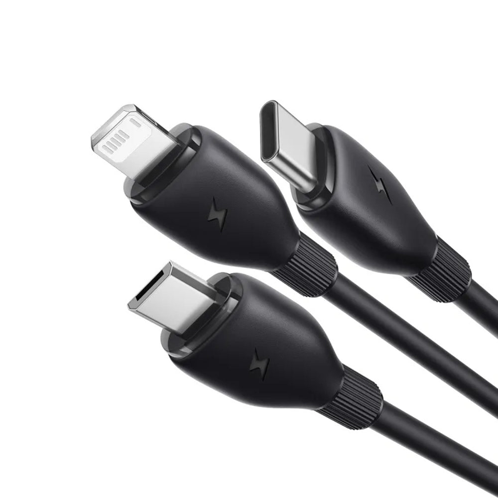 USB-C Charging Cable - Lightning / microUSB / USB-C Baseus Ultra Fast 3in1, 20W, 0.8m, Black P10377501111-00