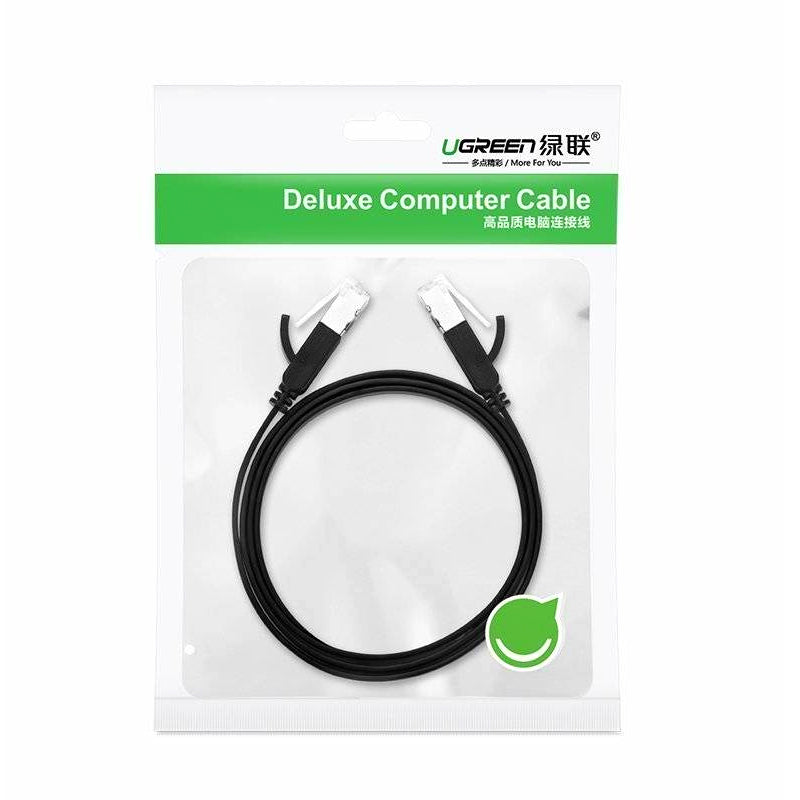 Cavo di rete UGREEN NW101 piatto, UTP, Cat6, 2 m, nero 