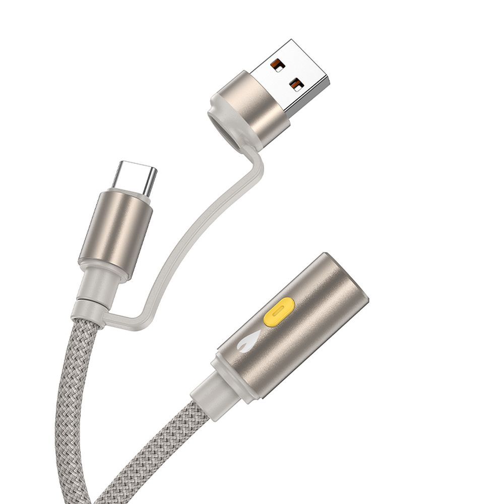 Accendino Elettrico HOCO UA38B, USB-C / USB-A, 0.3m, Oro