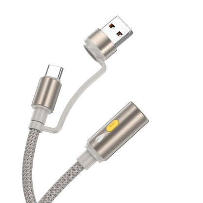Accendino Elettrico HOCO UA38B, USB-C / USB-A, 0.3m, Oro
