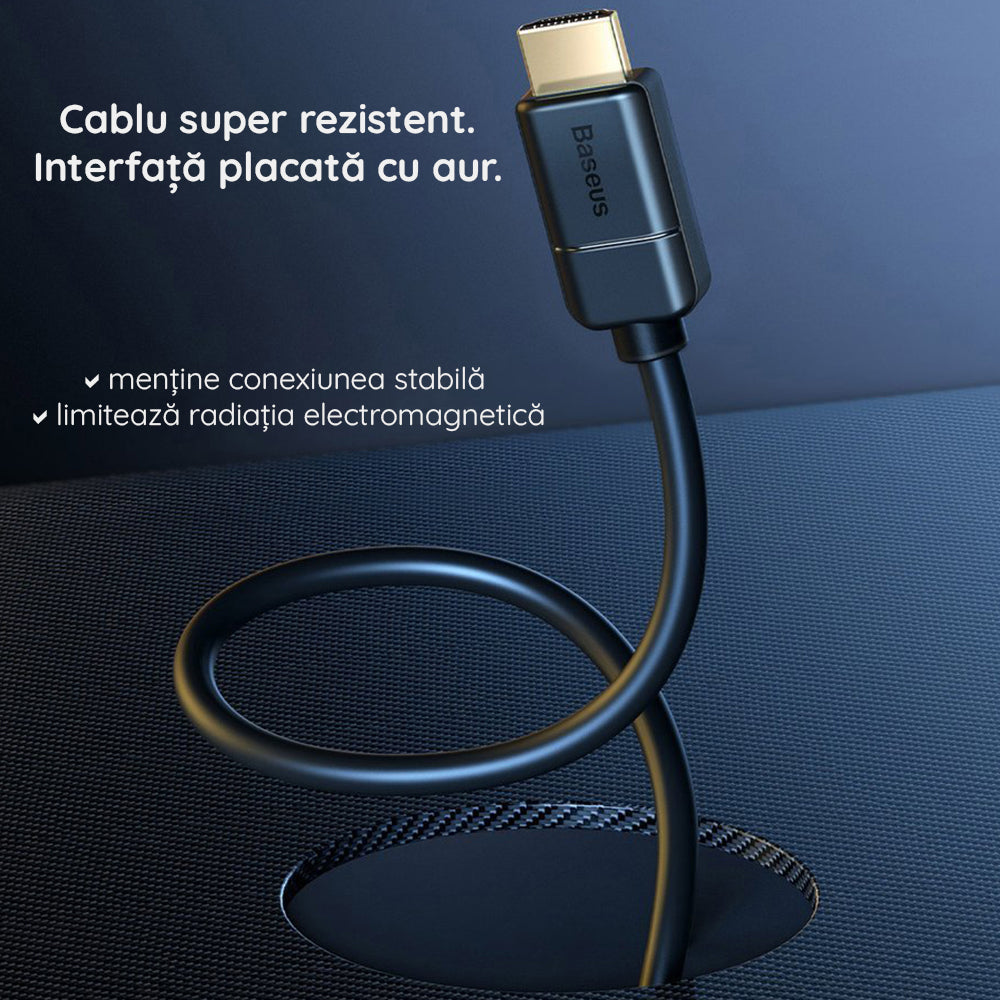 Cavo Video Baseus High Definition, HDMI - HDMI, 4K, 5m, Nero CAKGQ-D01