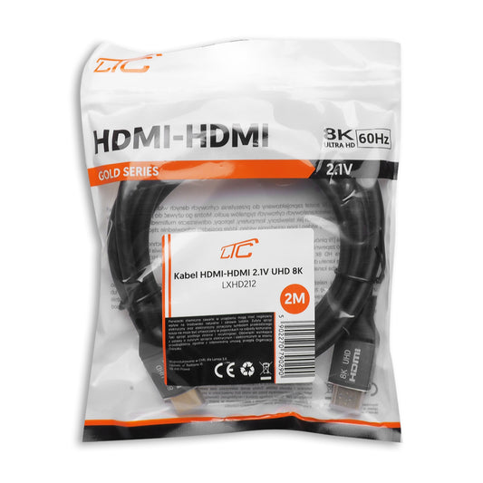 Cavo Video LTC Gold, HDMI - HDMI, 8K, 2m, Nero