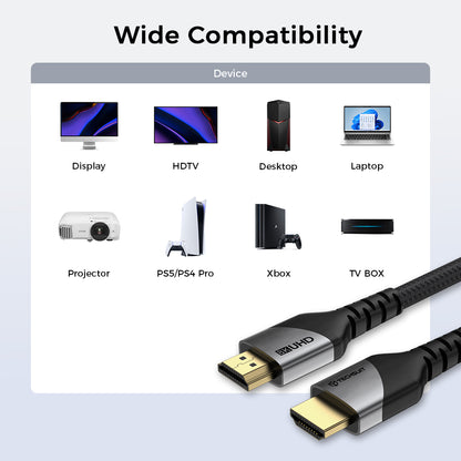 Cavo Video Techsuit NexusVision Pro CX3, HDMI - HDMI, 8K, 2m, Grigio