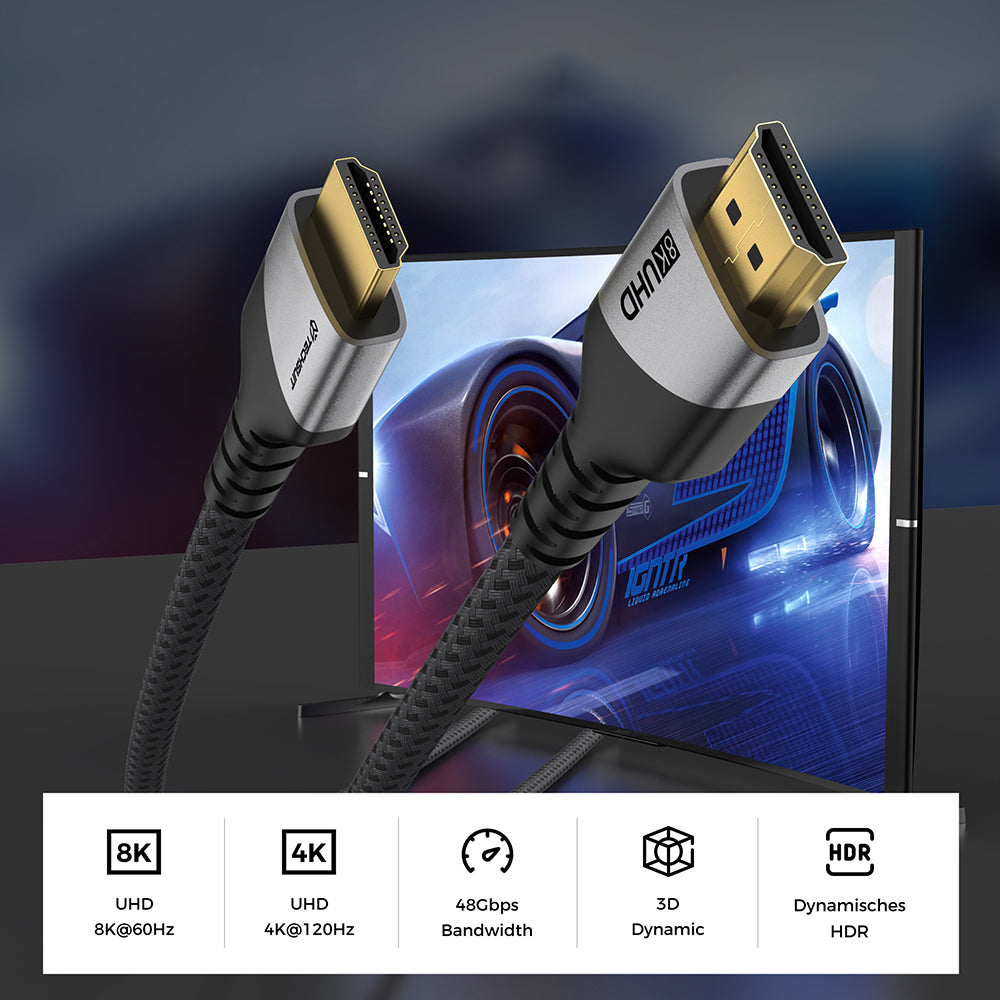 Cavo Video Techsuit NexusVision Pro CX3, HDMI - HDMI, 8K, 2m, Grigio
