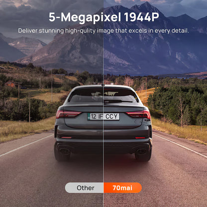 Telecamera Auto Anteriore e Posteriore 70mai Dash Cam A510, 3K, GPS, Wi-Fi, Display 2 pollici