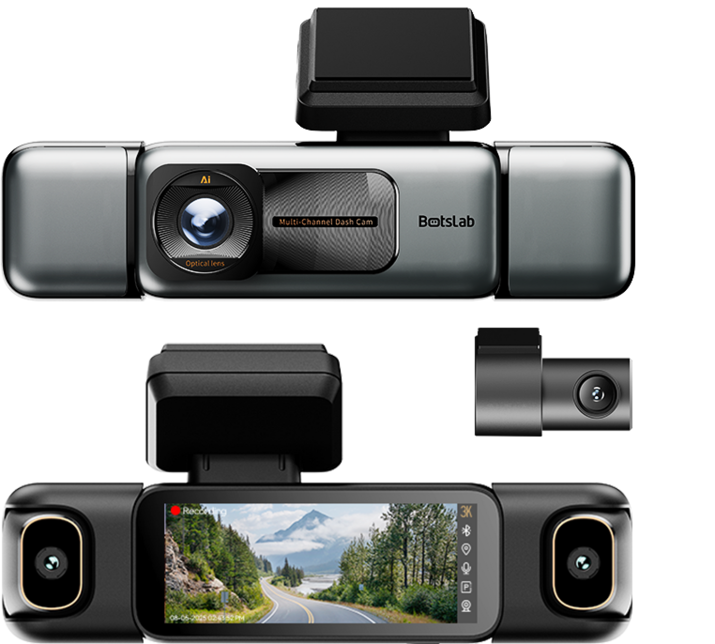 Camera Auto Anteriore e Posteriore Botslab G980H 4CH, 3K, Wi-Fi, GPS, Display 3.18 pollici
