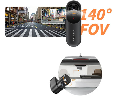 DDPAI mola N3 Pro 2026 Front and Rear Car Camera, 1600P, Wi-Fi