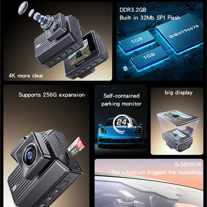 Telecamera Auto Anteriore e Posteriore Yesido KM15, 4K, Wi-Fi, Display 2 pollici