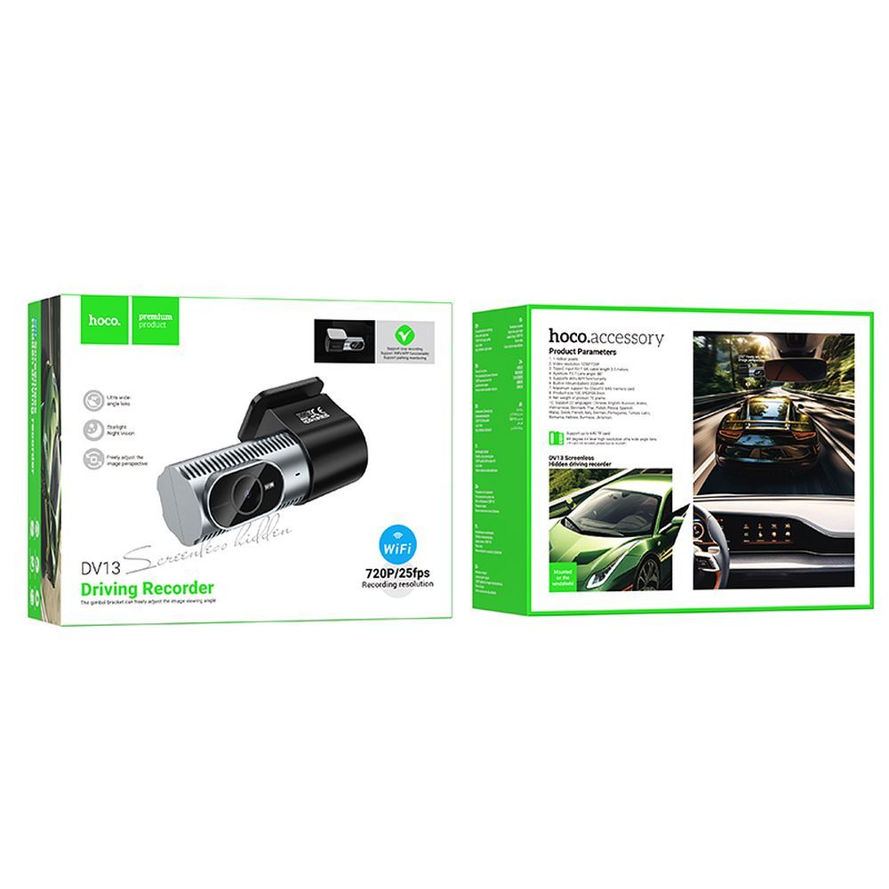 Camera Auto HOCO DV13, 720P, Wi-Fi