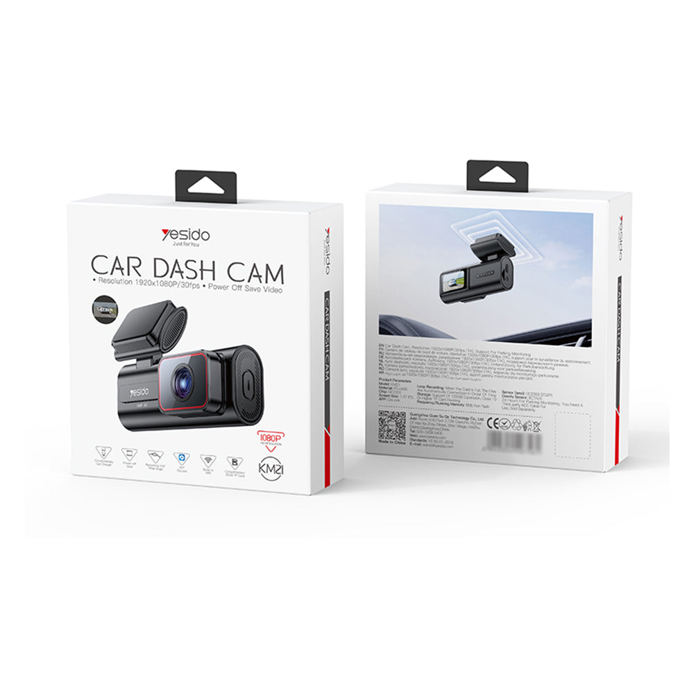 Yesido KM21 Car Camera, 1080P, Wi-Fi, 1.47inch Display