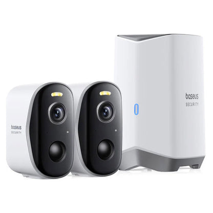 Telecamera di Sorveglianza Baseus N1 Plus, Wi-Fi, 2K, IP67, Esterno, Set 2 pezzi S0TW012131