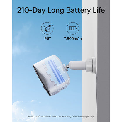 Telecamera di Sorveglianza Baseus N1, Wi-Fi, 2K, IP67, Esterno, Bianca S0TZ002130