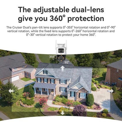 Telecamera di Sorveglianza Imou Cruiser Dual, Wi-Fi, 2.8K + 2K, IP66, Esterno, Bianca IPC-S7XP-8M0WED-0360B