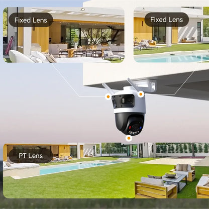 Telecamera di Sorveglianza Imou Cruiser Triple, Wi-Fi, 3K + 2K, IP65, Esterno, Bianca IPC-S7UP-11M0WED