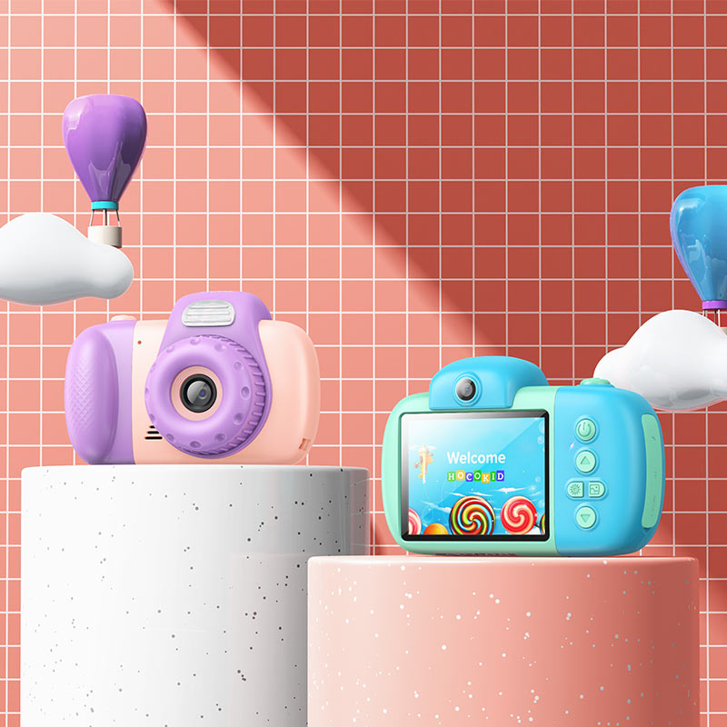 Fotocamera Digitale HOCO DV201 Kids, 1080P, 2MP, Blu