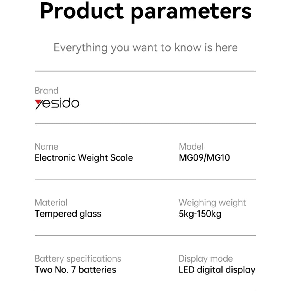 Bilancia Digitale Yesido MG09, Nero