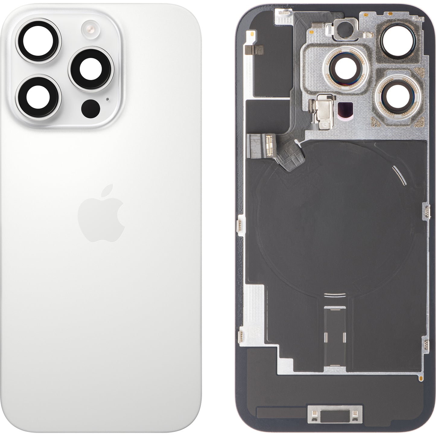 Coperchio Batteria Apple iPhone 16 Pro, Bianco (Titanio Bianco), Swap