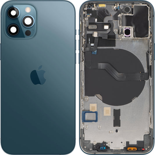Coperchio Batteria Apple iPhone 12 Pro, Con Scocca Centrale, Blu (Pacific Blue), Swap