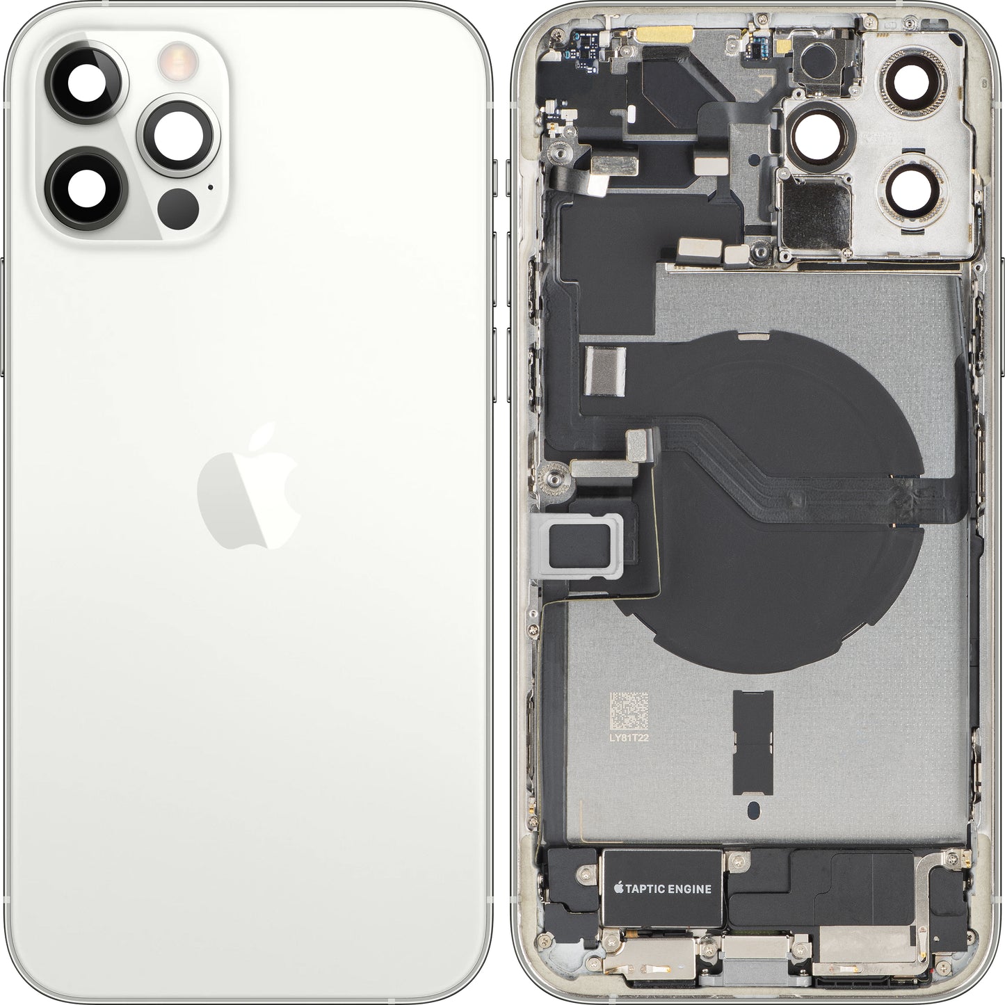 Coperchio Batteria Apple iPhone 12 Pro Max, Con Scocca Centrale, Completo di Parti, Argento, Swap