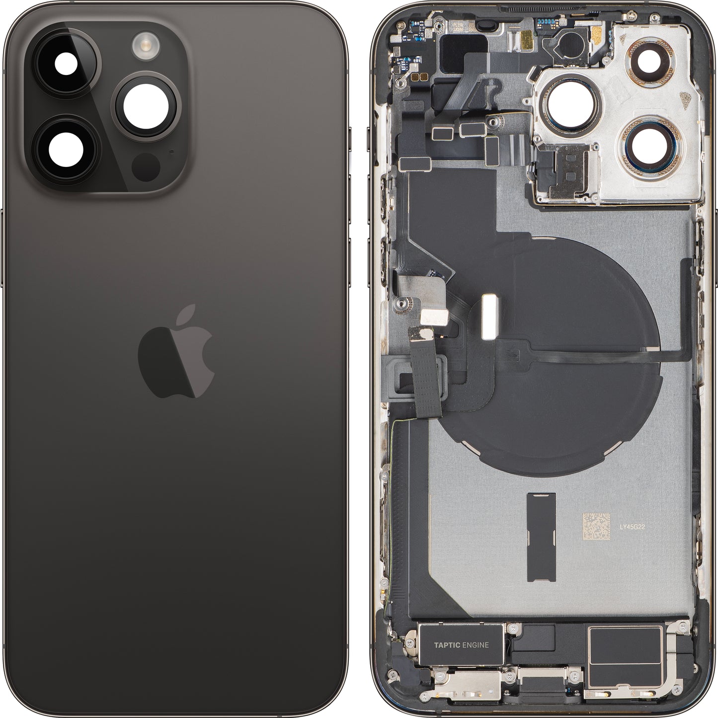 Coperchio Batteria Apple iPhone 14 Pro Max, Con Scocca Centrale, Completo di Parti, Nero (Space Black), Swap
