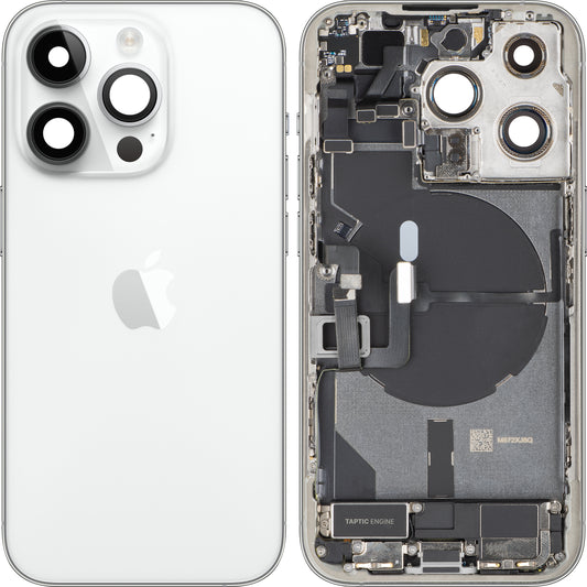 Coperchio Batteria Apple iPhone 14 Pro, Con Scocca Centrale, Completo di Parti, Argento, Swap