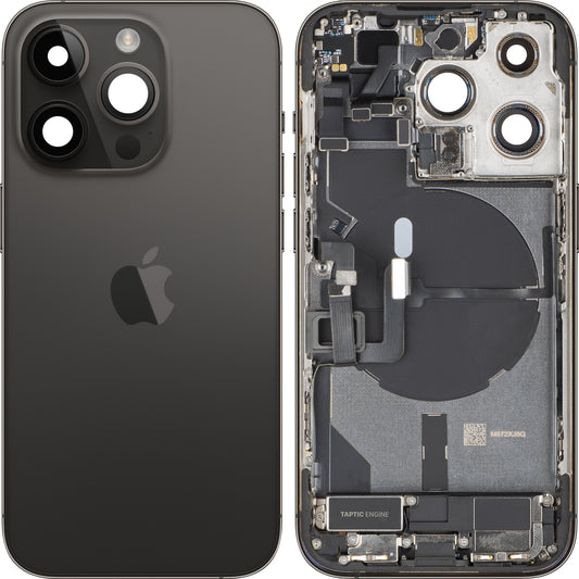Coperchio Batteria Apple iPhone 14 Pro, Con Scocca Centrale, Completo di Parti, Nero (Space Black), Swap