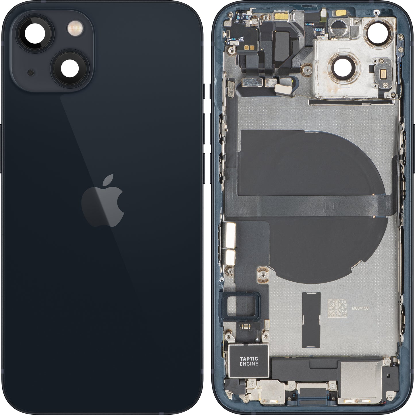 Copertura Batteria Apple iPhone 13, Con Scocca Centrale, Parti Complete, Nero (Midnight), Swap