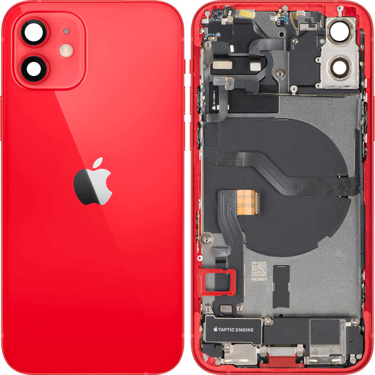 Coperchio Batteria Apple iPhone 12, Con Scocca Centrale, Completo di Parti, Rosso, Swap