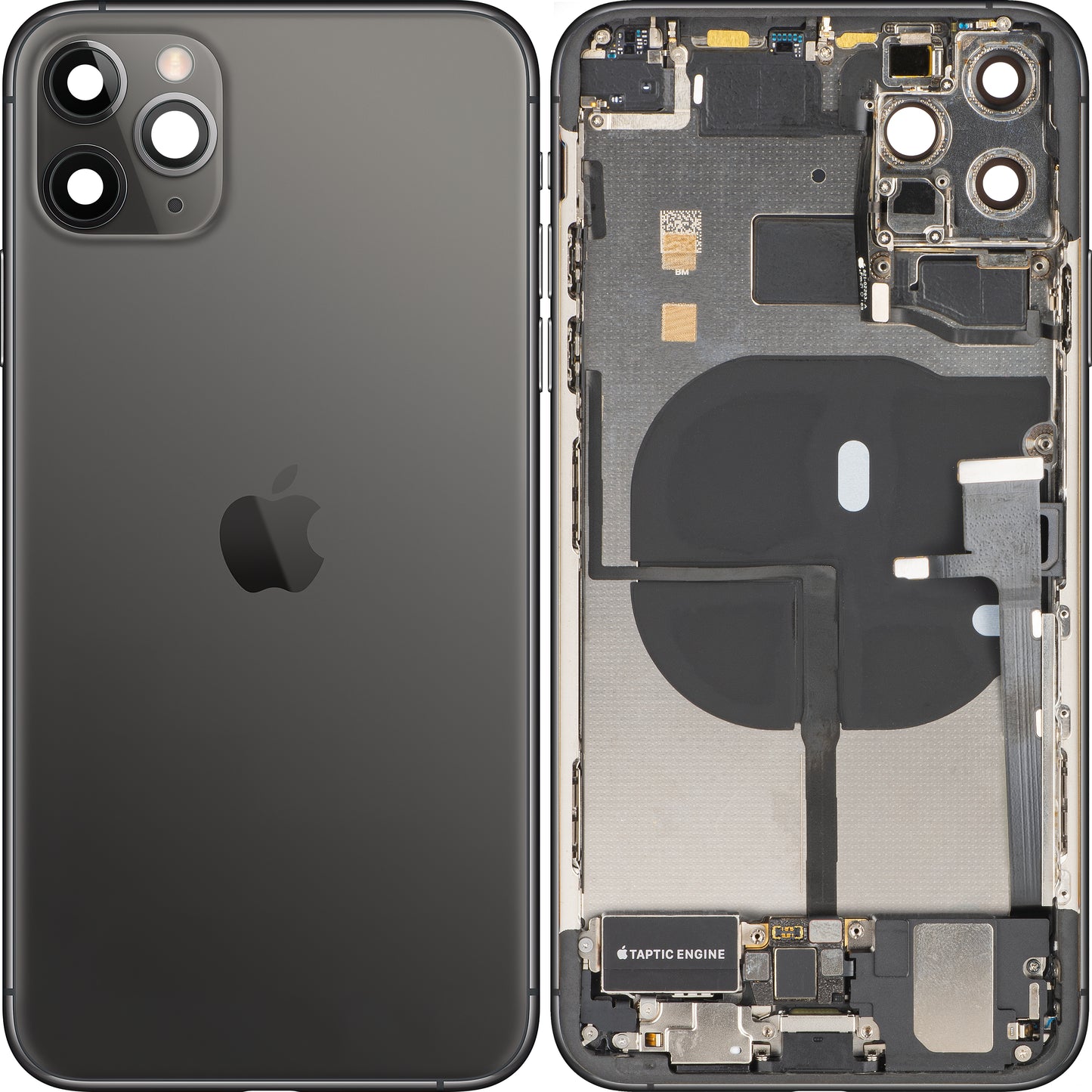 Copertura Batteria Apple iPhone 11 Pro Max, Con Scocca Centrale, Parti Complete, Nero (Space Gray), Swap