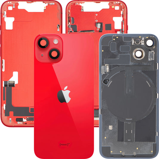 Coperchio Batteria Apple iPhone 14, Con Scocca Centrale, Completo di Parti, Rosso, Swap