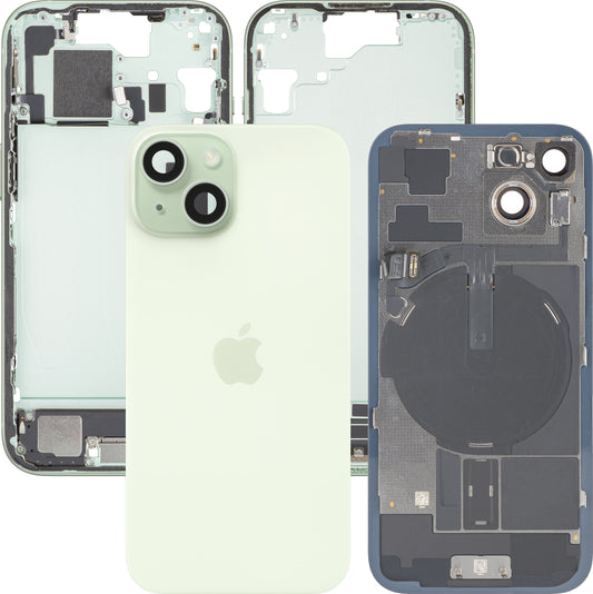 Coperchio Batteria Apple iPhone 15, Con Scocca Centrale, Completo di Parti, Giallo, Swap