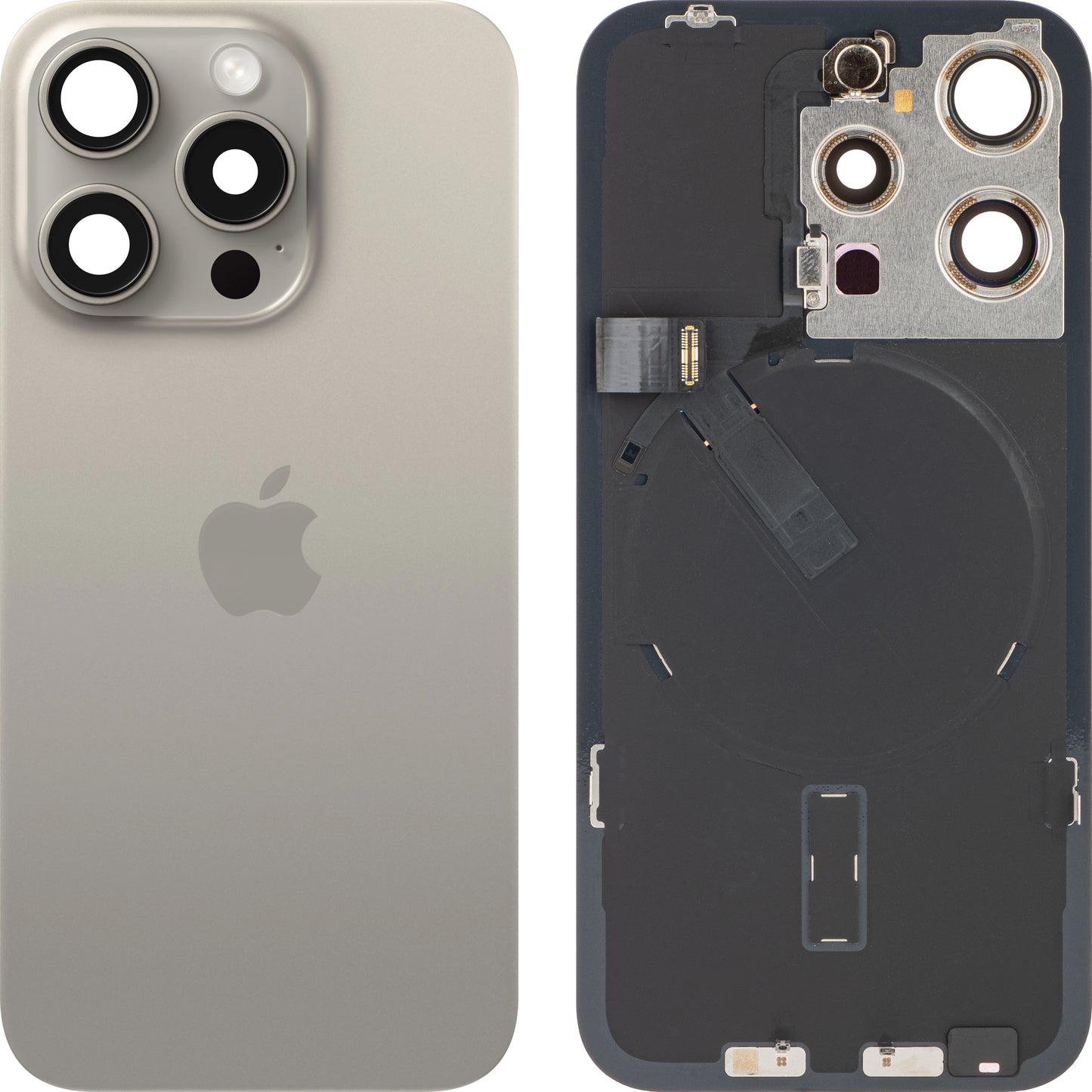 Copertura Batteria Apple iPhone 15 Pro, Beige (Titanio Naturale), Swap