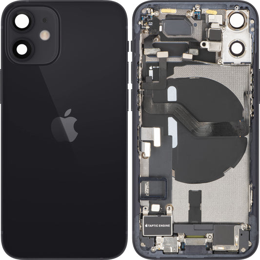 Coperchio Batteria Apple iPhone 12 mini, Con Scocca Centrale, Full Parts, Nero, Swap