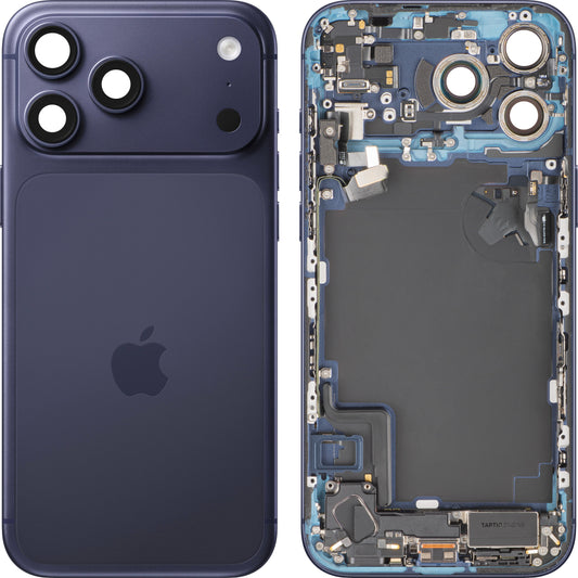 Copertura Batteria Apple iPhone 17 Pro Max, Con Scocca Centrale, Parti Complete, Blu Scuro (Deep Blue), Swap