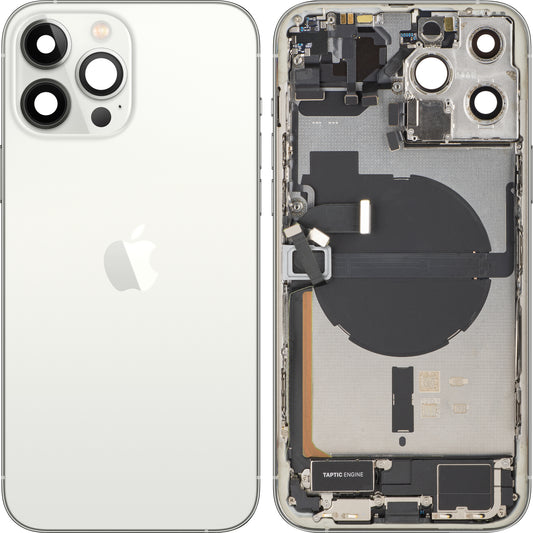 Copertura Batteria Apple iPhone 13 Pro Max, Con Scocca Centrale, Parti Complete, Argento, Swap