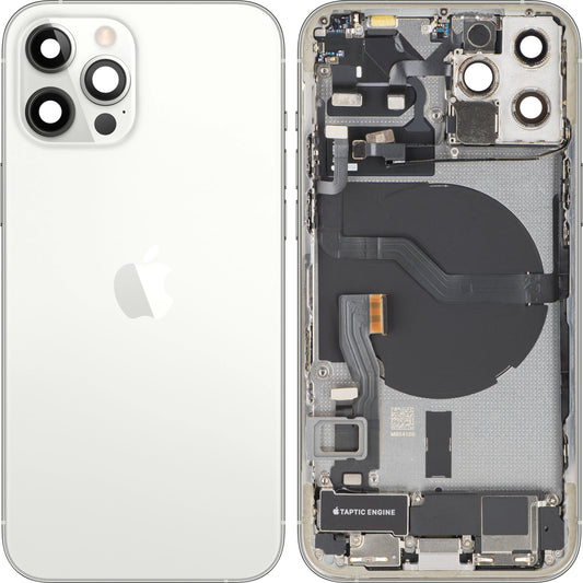 Copertura Batteria Apple iPhone 12 Pro, Con Scocca Centrale, Parti Complete, Argento, Swap