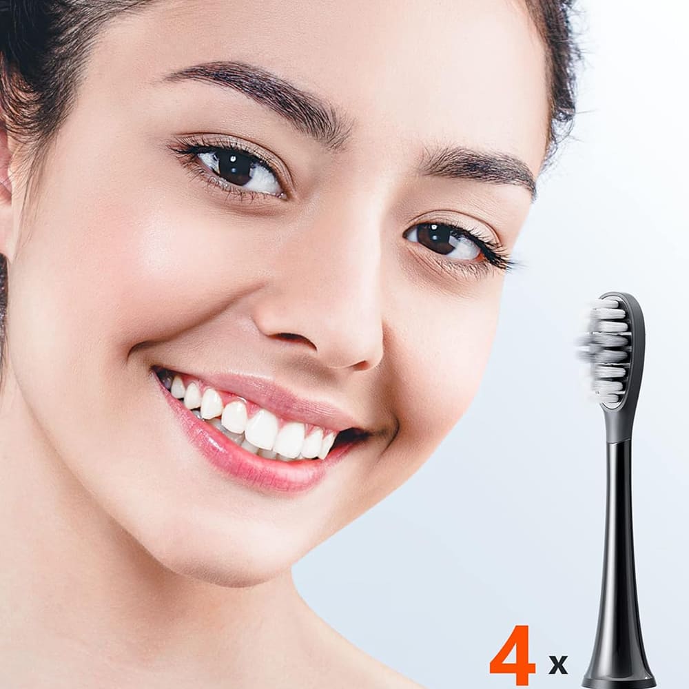 Testina di Ricambio Gum Care per Spazzolino Elettrico Bitvae S2 / S3, Set 4 pezzi, Bianco