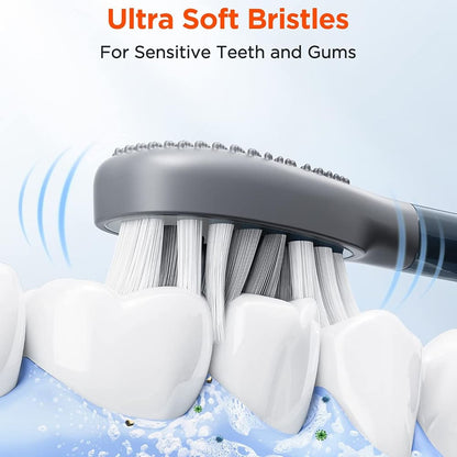 Testina di Ricambio Gum Care per Spazzolino Elettrico Bitvae S2 / S3, Set 4 pezzi, Bianco