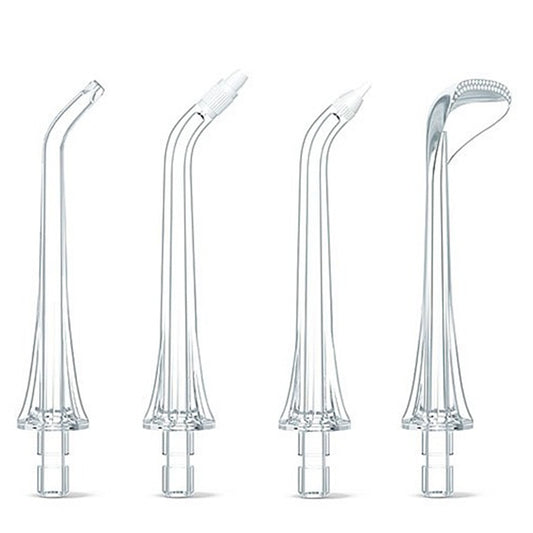 Replacement Tip for Bitvae C2 / F30 / 204 Oral Irrigator, Set of 4, Transparent