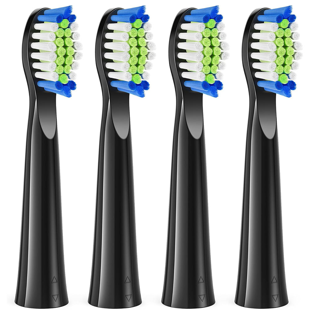 Testina di Ricambio SDD2 per Spazzolino Elettrico Bitvae D2, Set da 4 pezzi, Nero