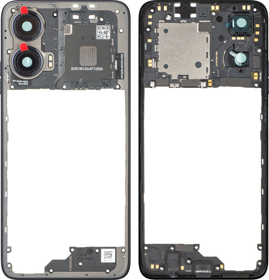 Cover centrale Motorola Moto G35, Nera (Midnight Black), Service Pack 5S58C28877