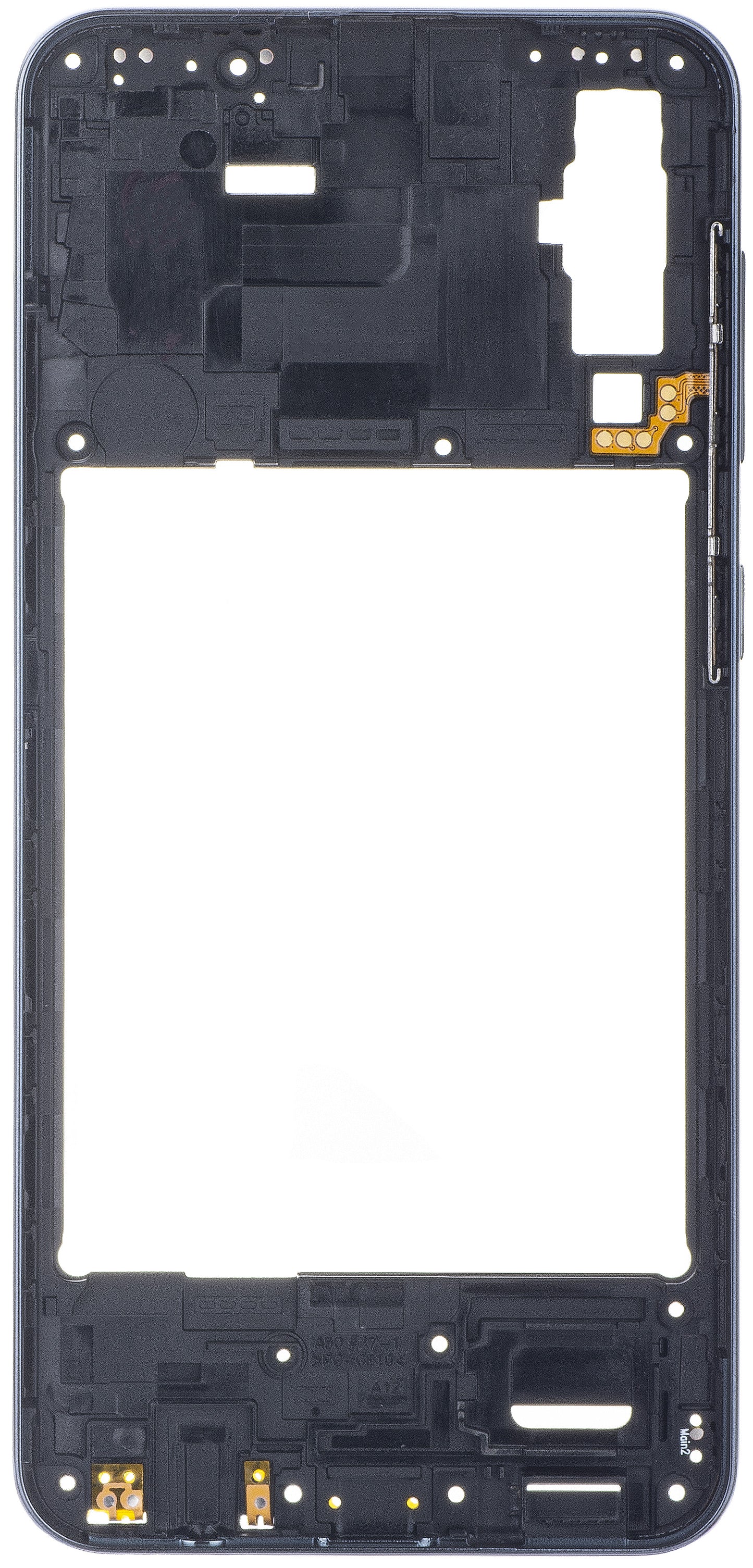 Mijloc Custodia per Samsung Galaxy A50 A505, Nero