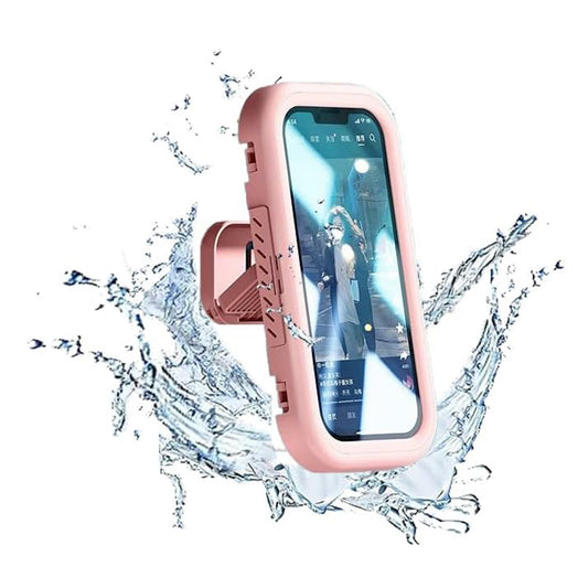 Custodia da Parete con Membrana Tattile Techsuit LC-999 per Telefono, Impermeabile, Rosa