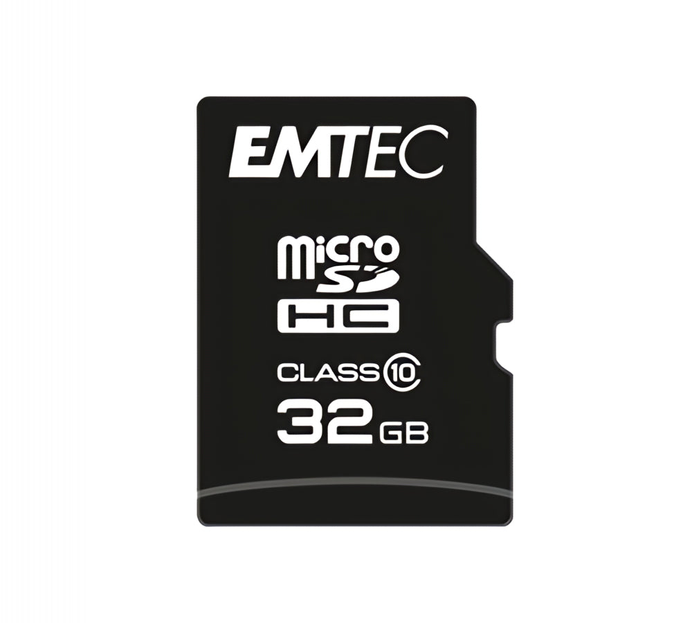 Scheda di Memoria microSDHC Emtec C10 Classic, 32Gb, Classe 10, Con Lettore di Schede e Adattatore ECMSDM32GHC10CGRA2