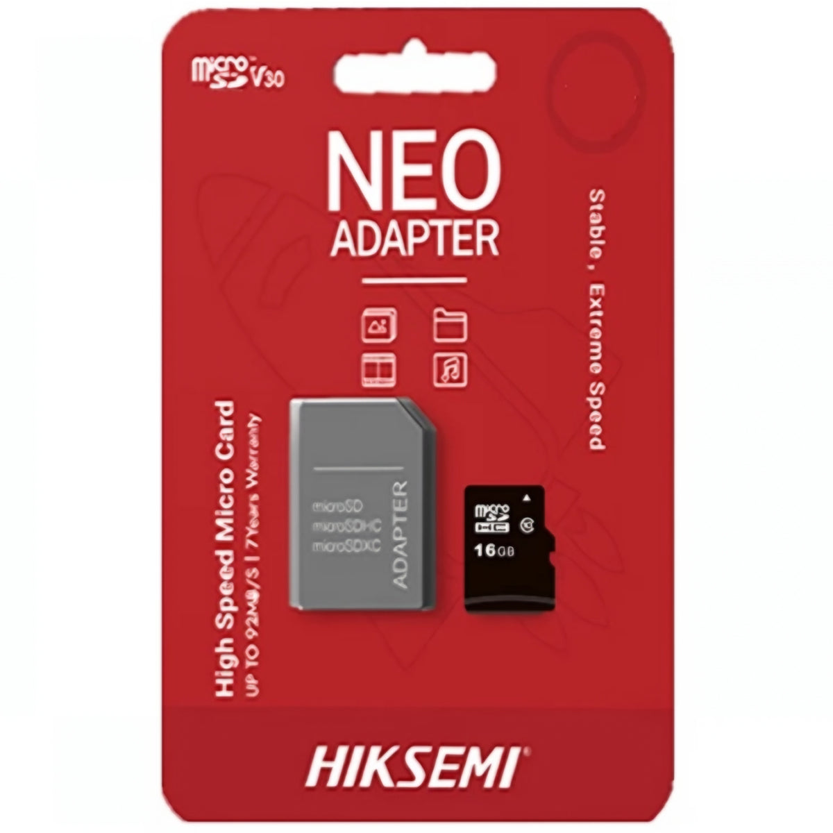 Scheda di memoria microSDHC Hiksemi, 16Gb, Classe 10, con adattatore HS-TF-C1/16G/a