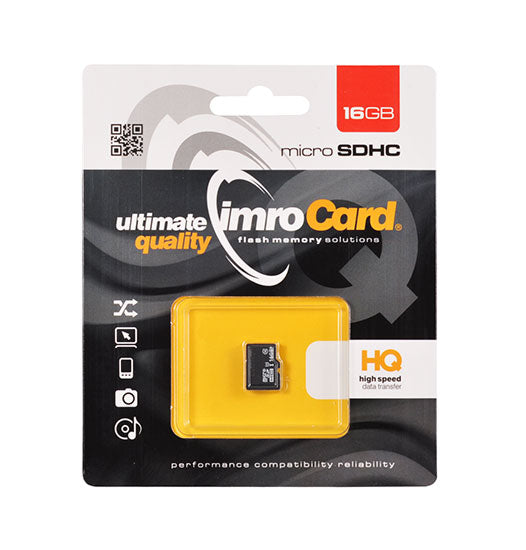 Scheda di memoria microSDHC Imro, 16Gb, Classe 10 / UHS-1 U1