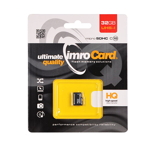 Scheda di memoria microSDHC Imro, 32Gb, Classe 10 / UHS-1 U1