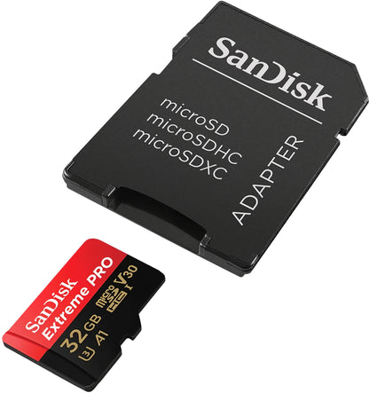Scheda di memoria microSDHC SanDisk Extreme Pro, 32Gb, Classe 10 / UHS-1 U3, Con Adattatore SDSQXCG-032G-GN6MA